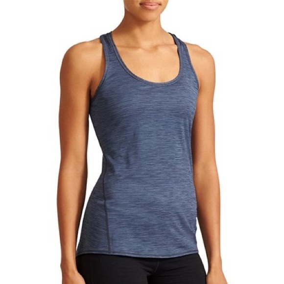 Athleta Tops - Athleta Shadow Stripe Chi Tank in Iron Blue LT